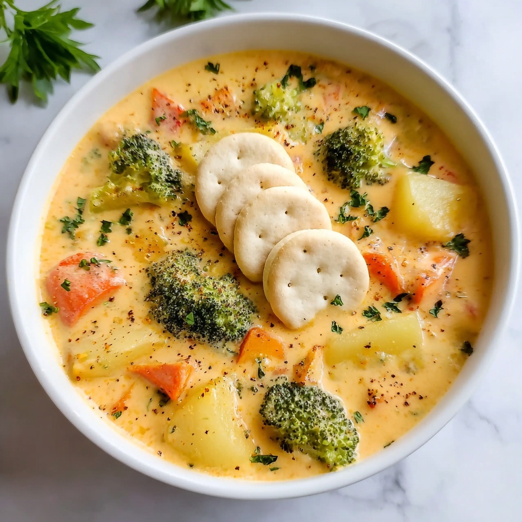 One Pot Creamy Vegetable Soup Recipe - Recipe Image