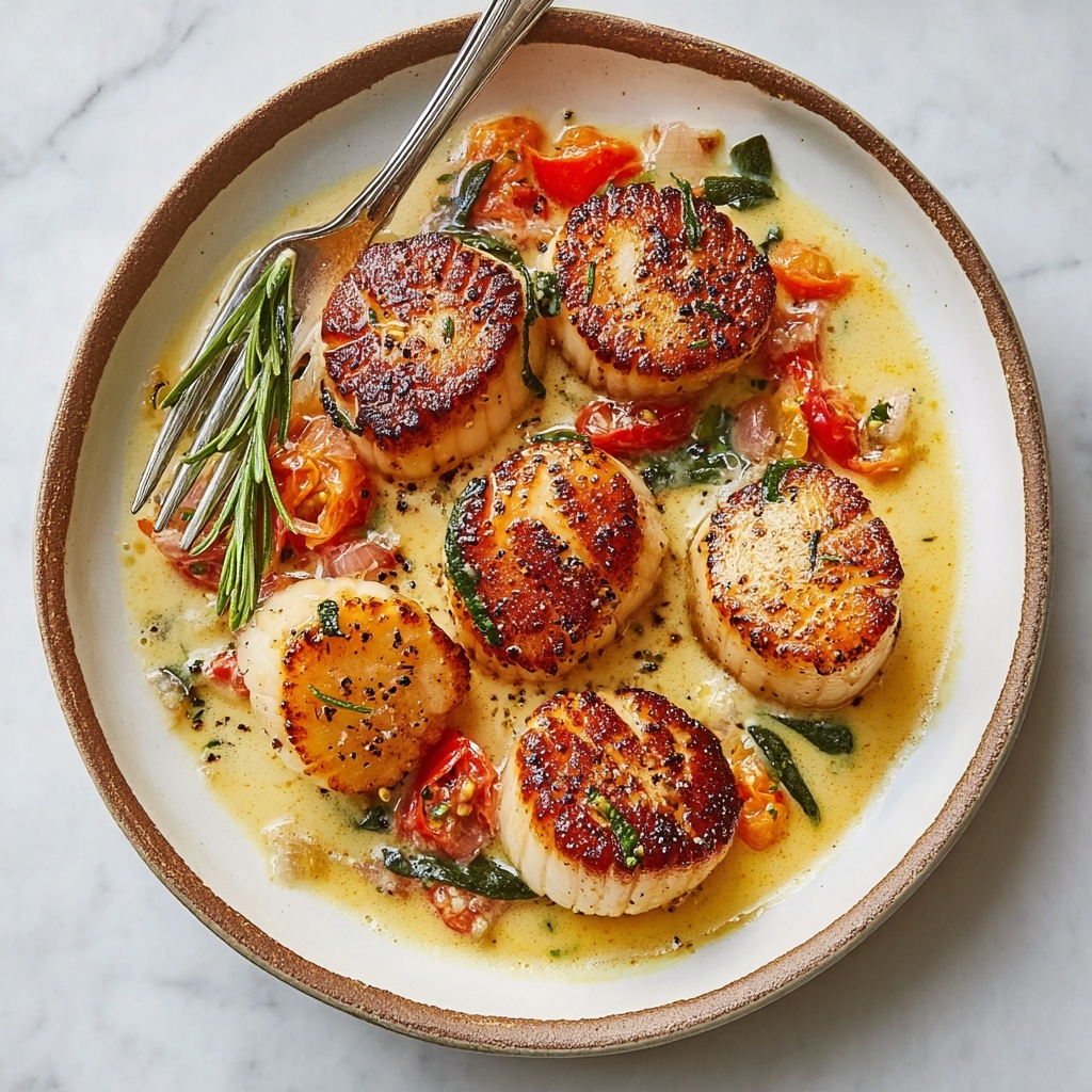 Succulent Tuscan Butter Scallops in 25 Minutes! - Recipe Image