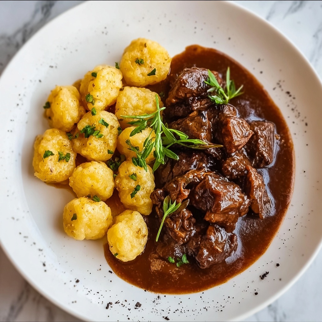 “Savory Croatian Beef with Heavenly Gnocchi” - Recipe Image