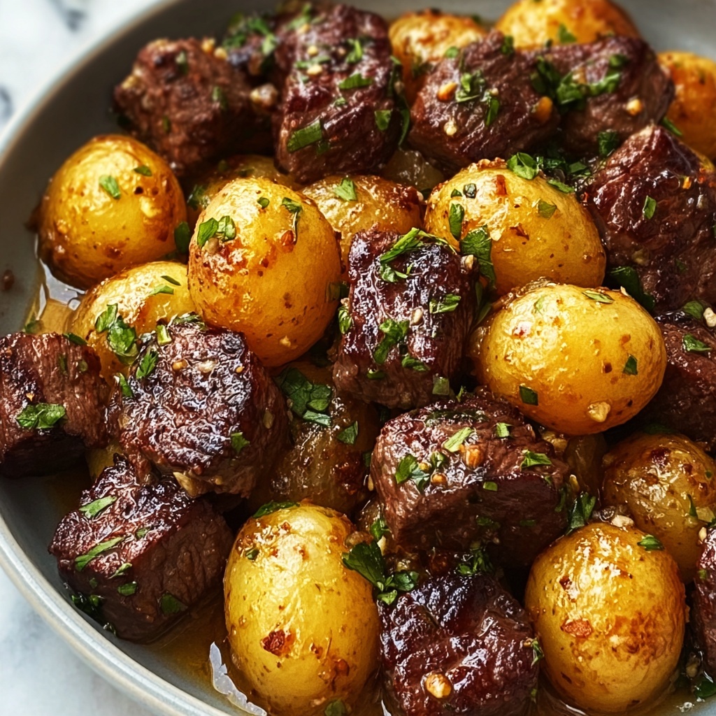 Garlic Butter Beef Bites with Potatoes Recipe - Recipe Image