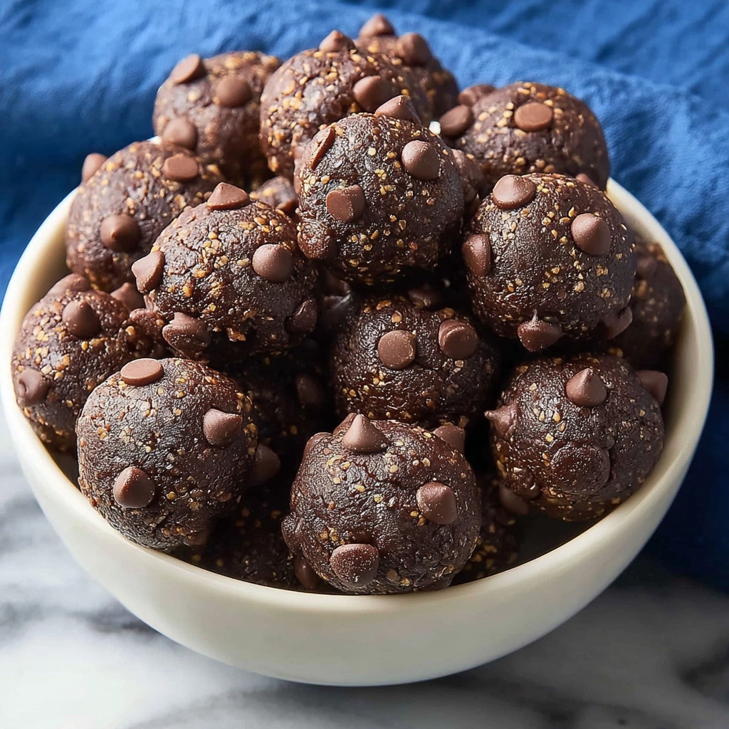 No-Bake Brownie Protein Bites Recipe - Recipe Image