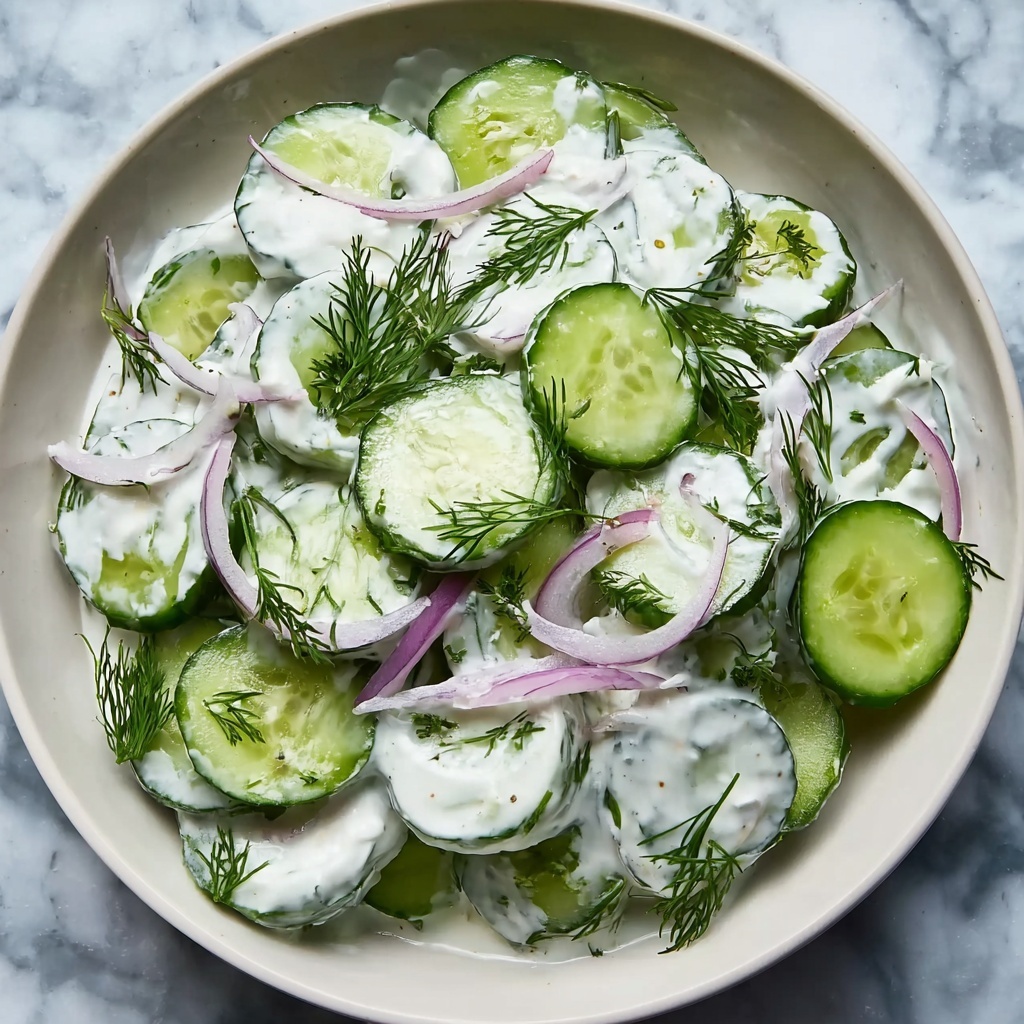 Cool and Creamy Tzatziki Cucumber Salad Recipe - Recipe Image