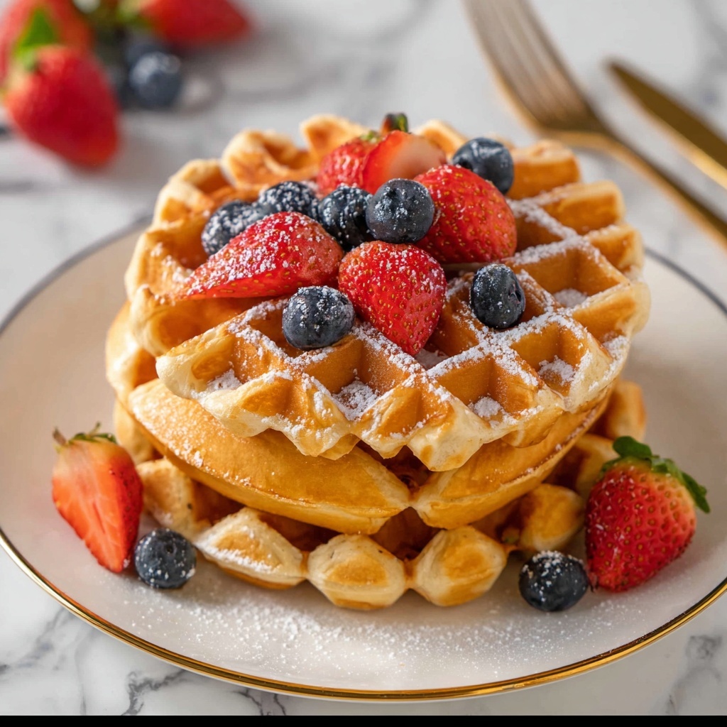 Cottage Cheese Waffles Recipe - Recipe Image