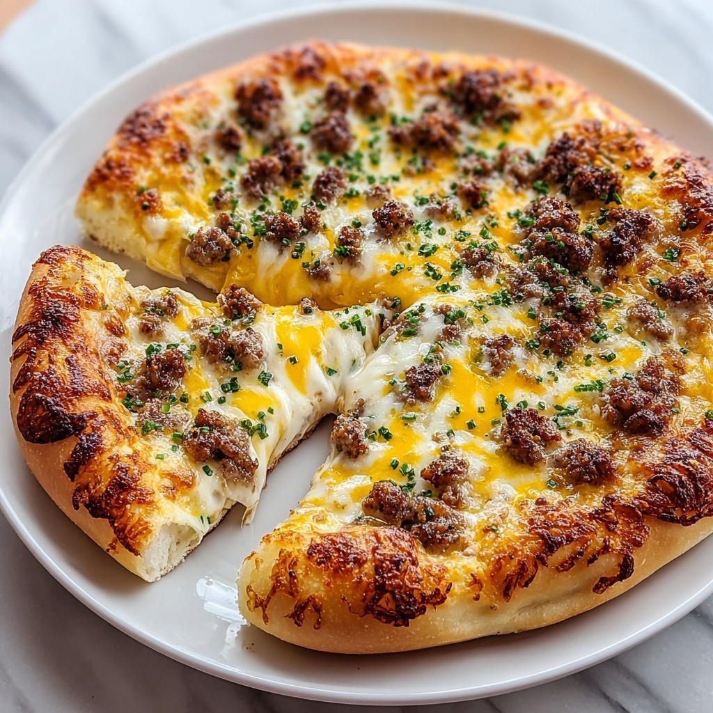 Sausage Gravy Crescent Roll Breakfast Pizza Recipe - Recipe Image