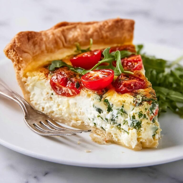 Easy Tomato Spinach Feta Quiche Recipe