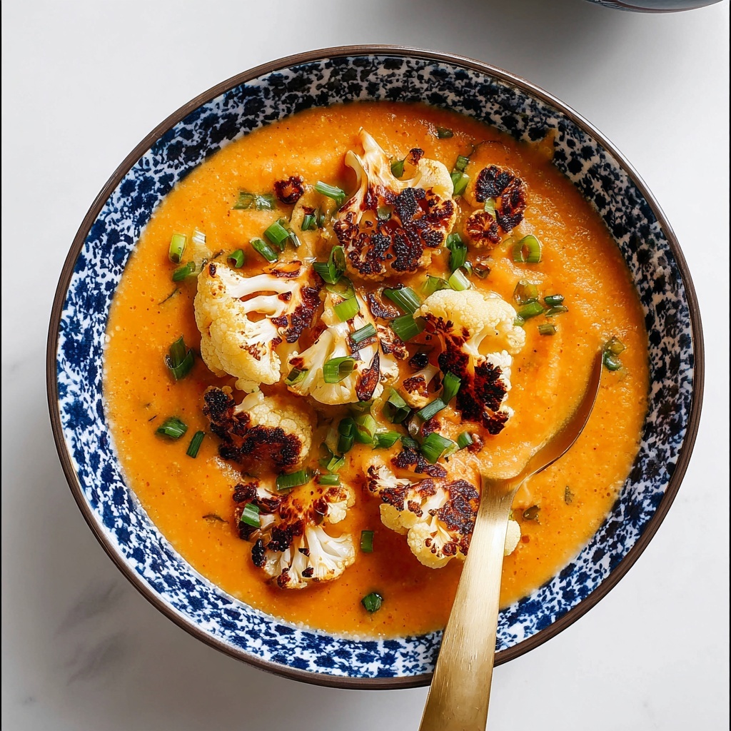 Sweet Potato Soup with Roasted Cauliflower Crumbles Recipe - Recipe Image