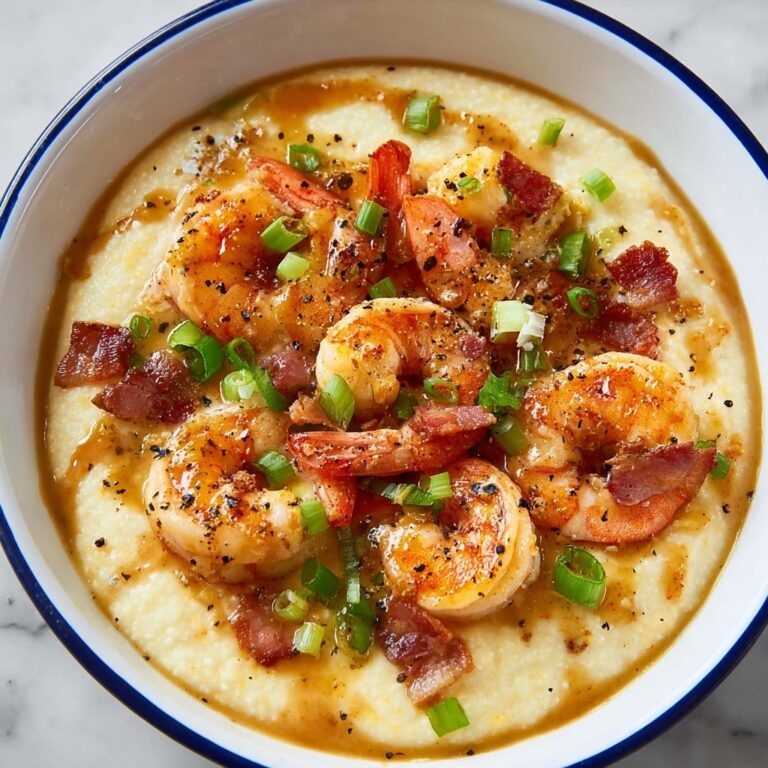 Creamy Shrimp and Grits with Bacon and Green Onions Recipe