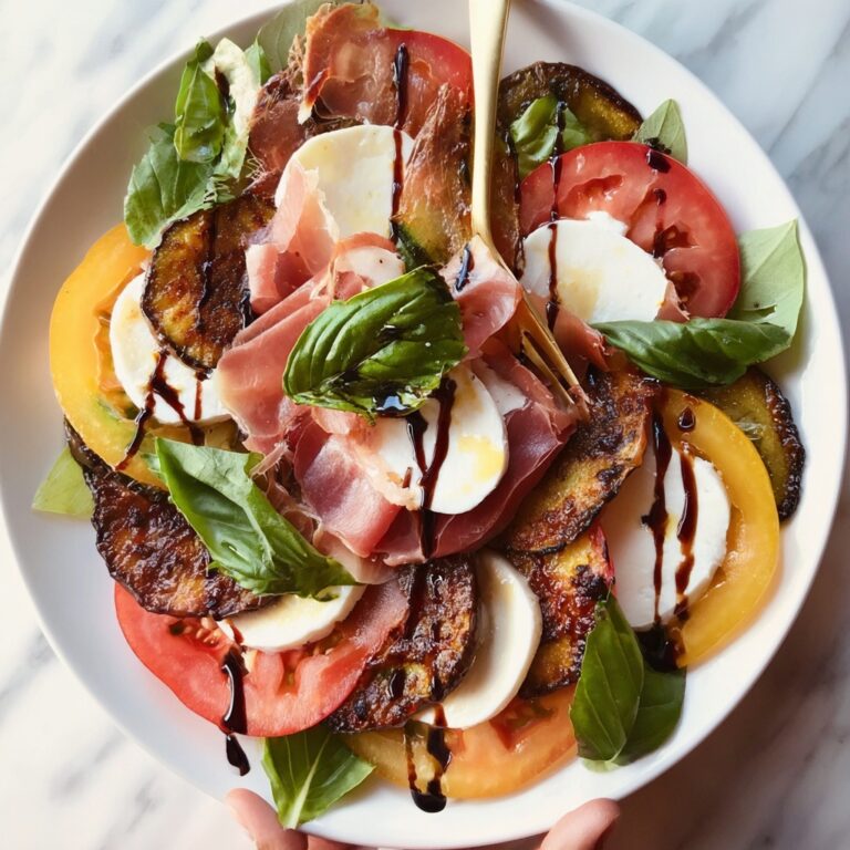 Crispy Eggplant Caprese Salad with Prosciutto Recipe