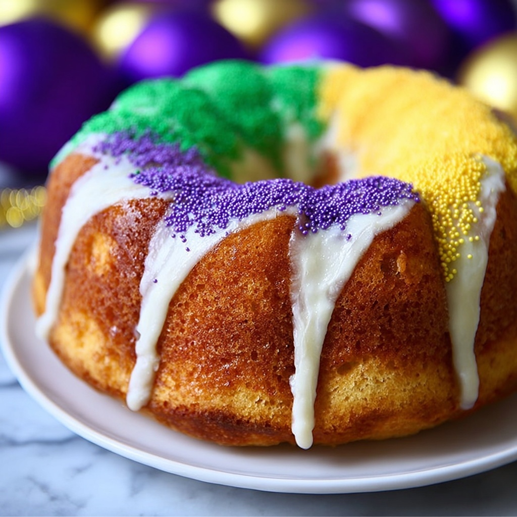 Shortcut Mardi Gras King Cake Recipe - Recipe Image