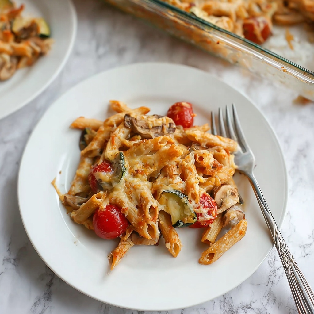 Creamy Sundried Tomato Pesto Pasta Bake with Veggies Recipe - Recipe Image