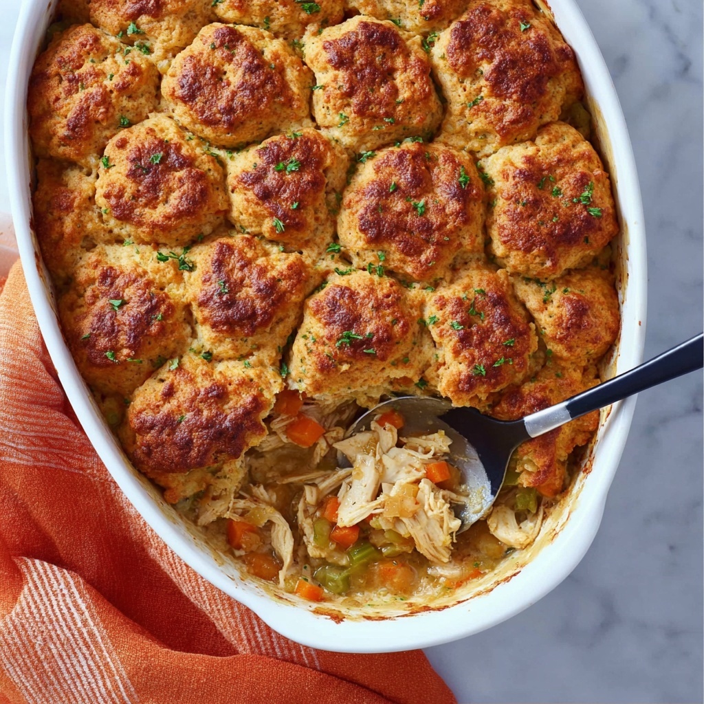 Chicken Pot Pie with Buffalo Sauce and Cheesy Biscuit Topping Recipe - Recipe Image