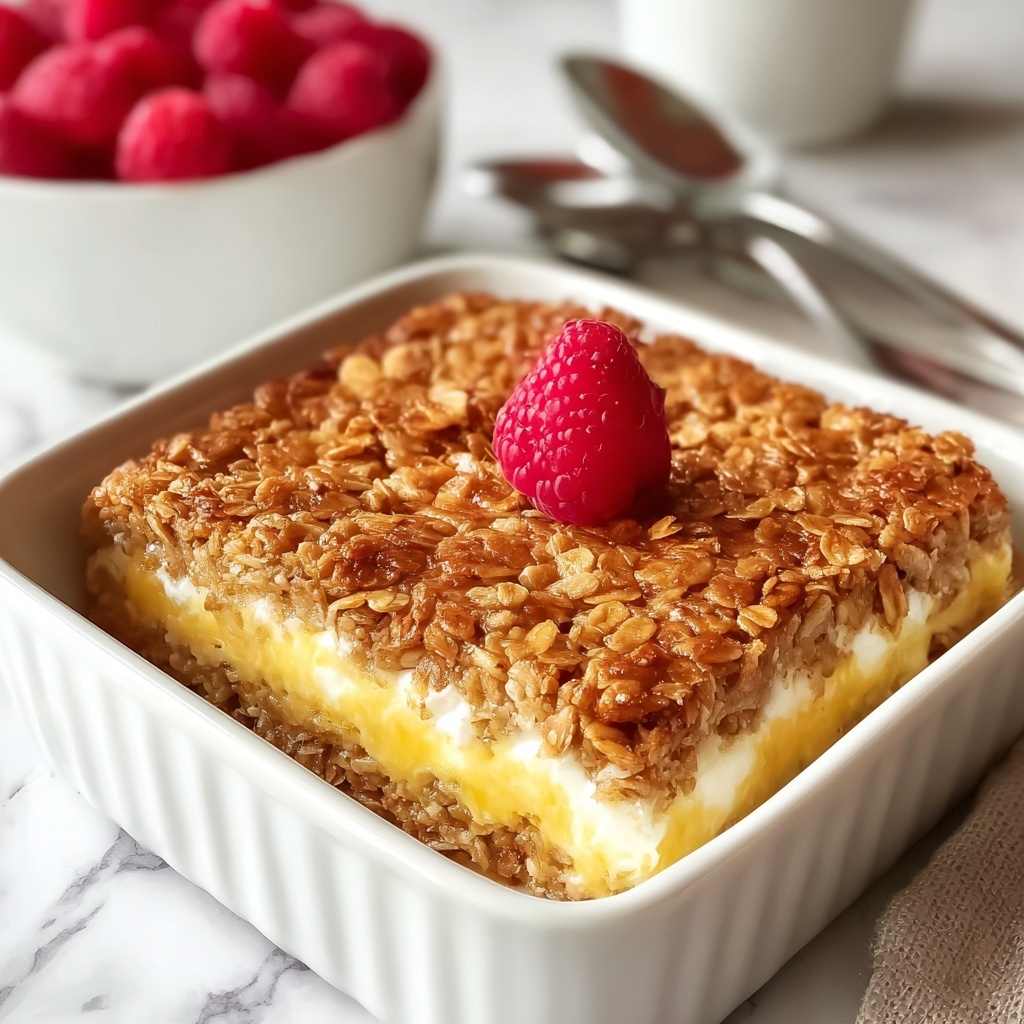 Cinnamon Cottage Cheese Oatmeal Bake for Cozy Mornings Recipe - Recipe Image