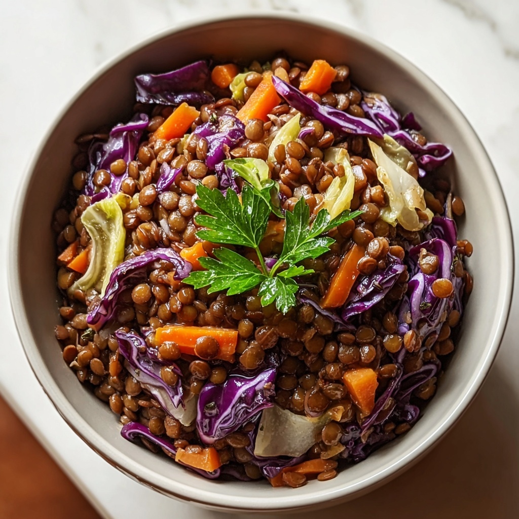 Warm Your Soul with Slow Cooker Cabbage & Lentils Delight Recipe - Recipe Image