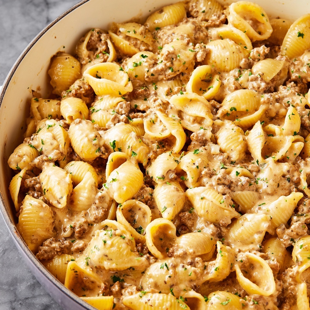 Creamy Ground Beef and Pasta Recipe - Recipe Image