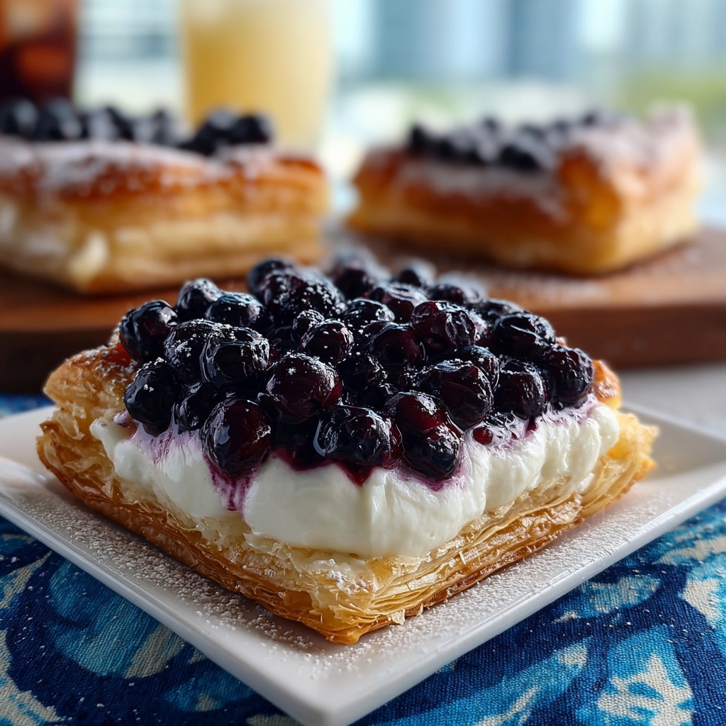 Decadent Blueberry Cream Cheese Danish Recipe - Recipe Image