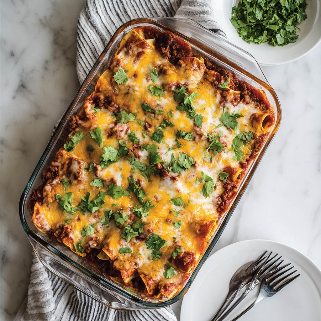 Beef Enchilada Casserole Recipe - Recipe Image