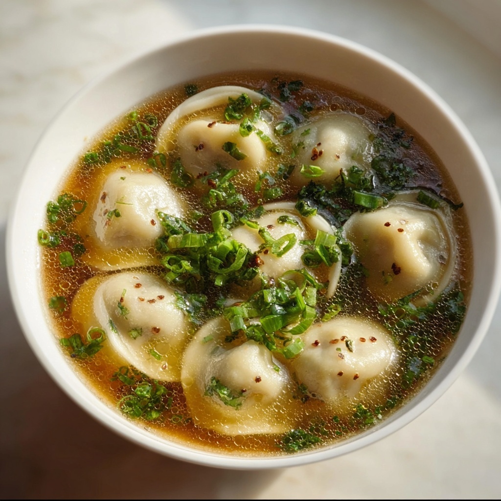 Easy Beef Gyoza Soup Recipe - Recipe Image