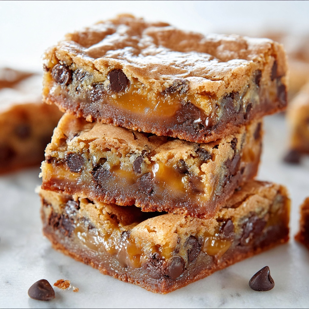 Chocolate Chip Caramel Bars Recipe - Recipe Image