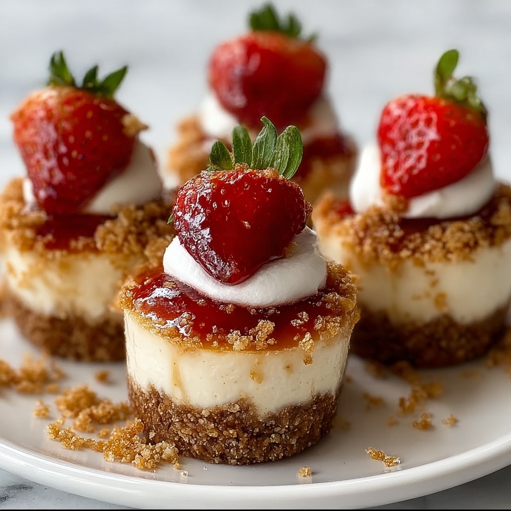 Mini Strawberry Crunch Cheesecake Bites Recipe - Recipe Image