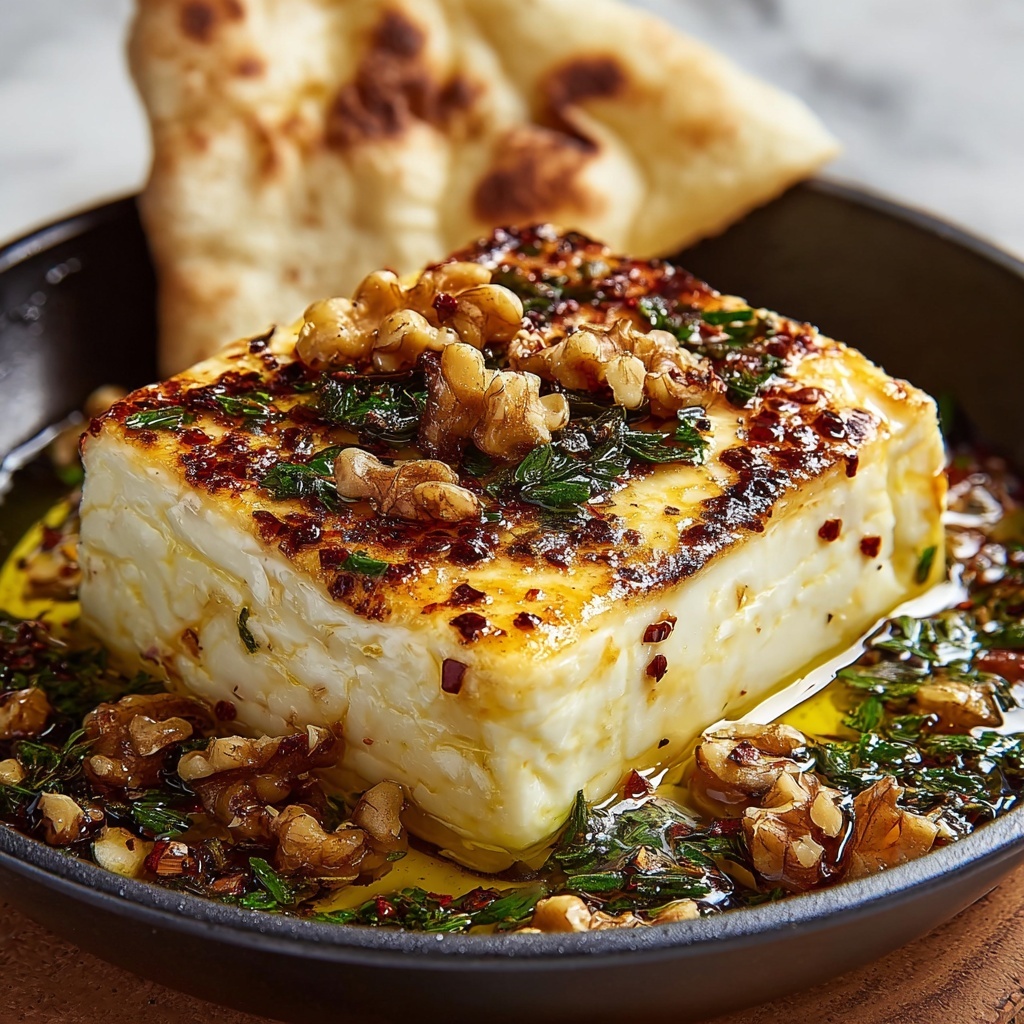 Caramelized Feta with Chili-Honey – Irresistible & Easy Appetizer Recipe - Recipe Image