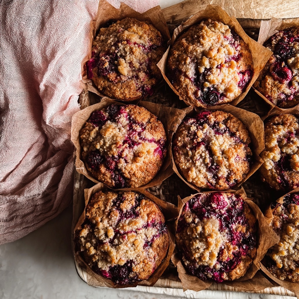 Blackberry Cinnamon Swirl Oatmeal Muffins Recipe - Recipe Image
