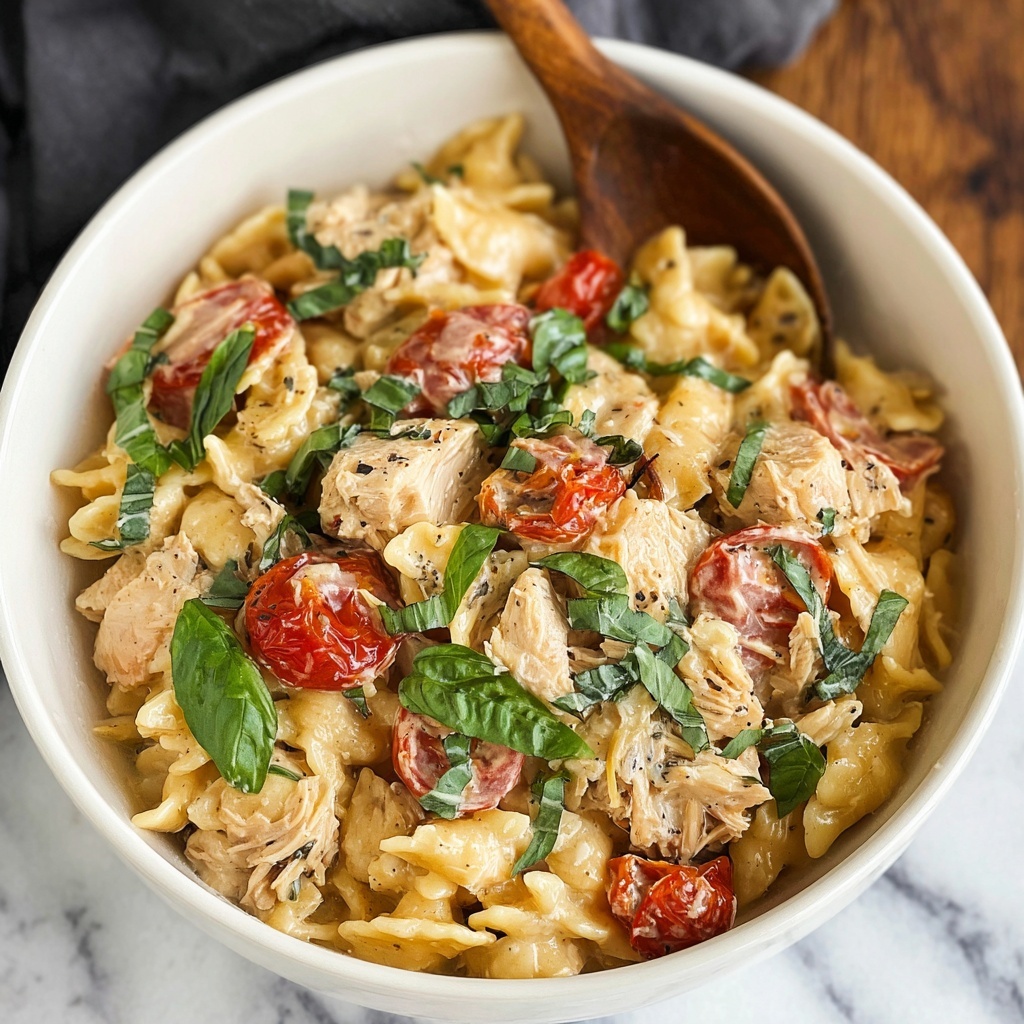 Slow Cooker Creamy Tuscan Chicken Orzo Recipe - Recipe Image