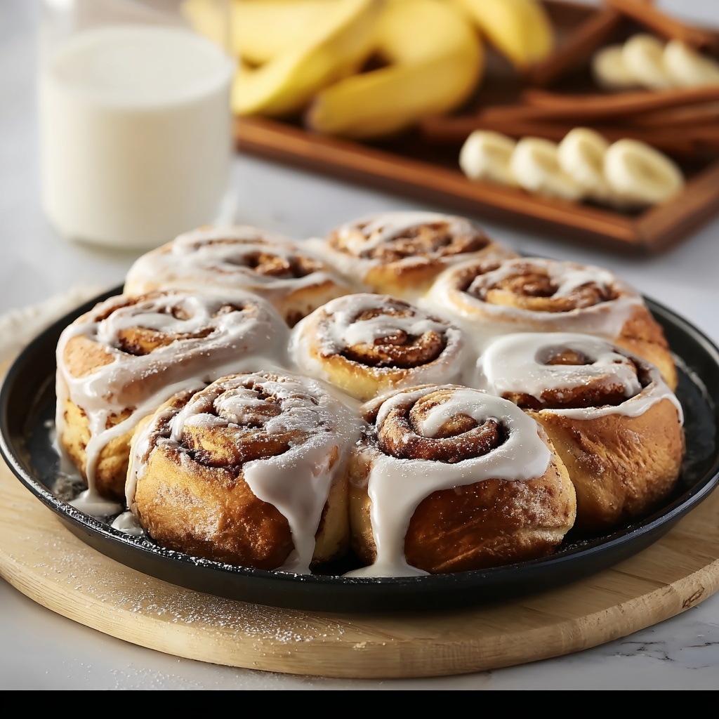 One-Bowl Banana Bread Cinnamon Rolls Recipe - Recipe Image