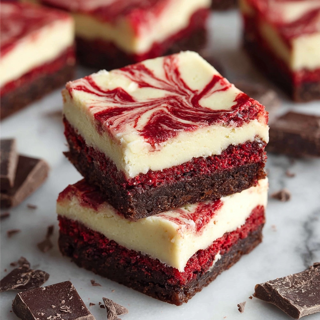 Decadent Red Velvet Cheesecake Brownies Recipe - Recipe Image