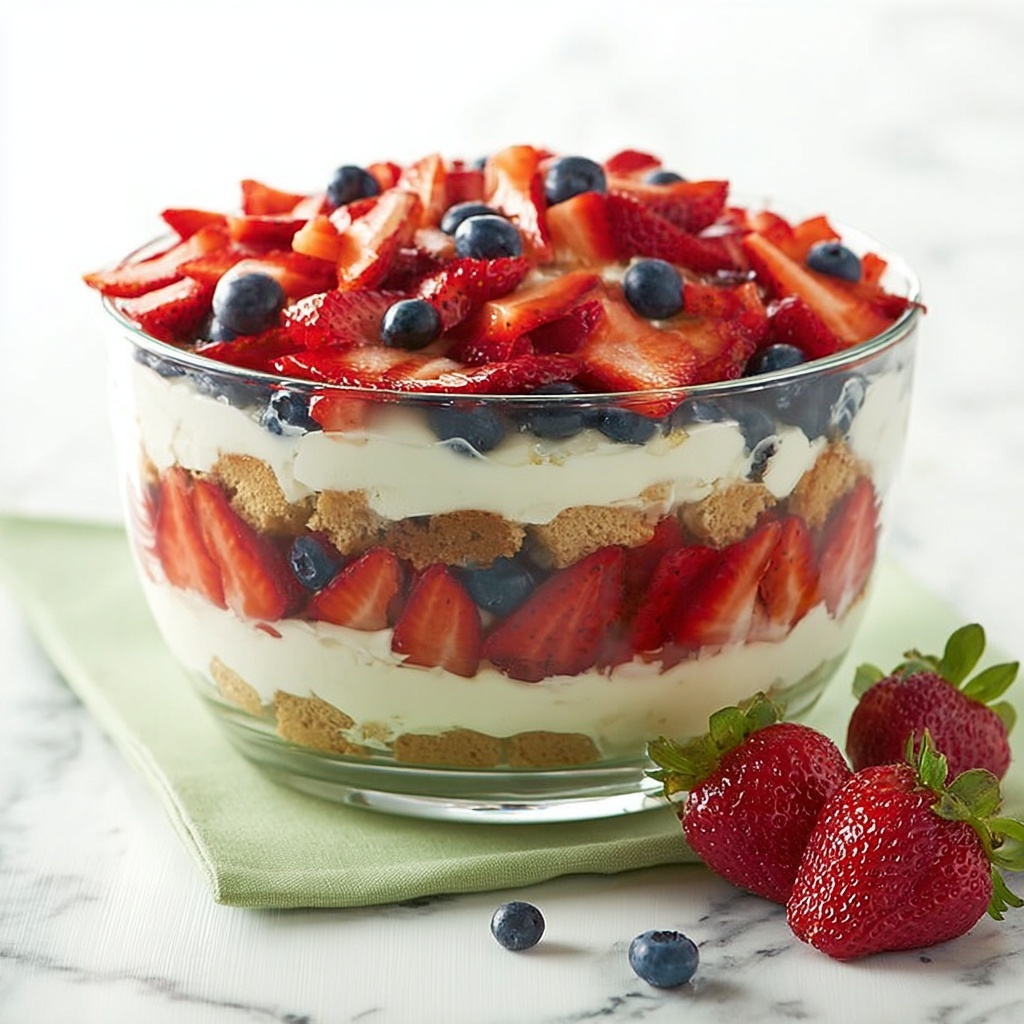 Lightened Almond Pound Cake Trifle Recipe - Recipe Image