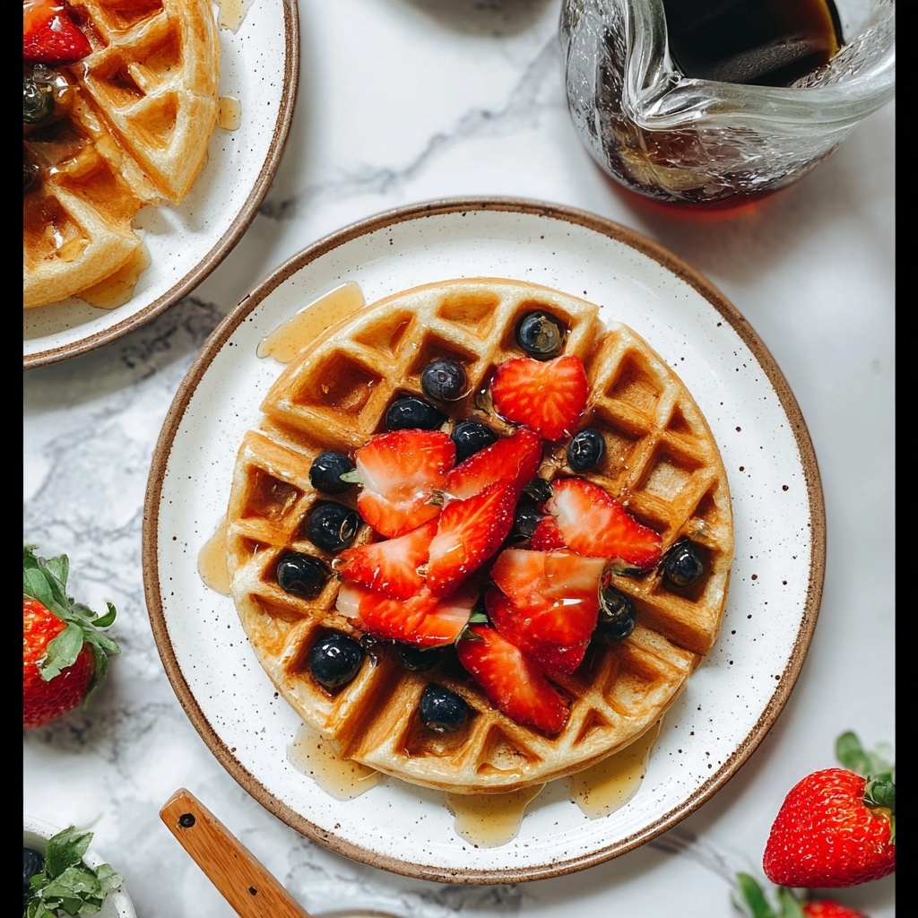 Easy High Protein Waffles Recipe - Recipe Image
