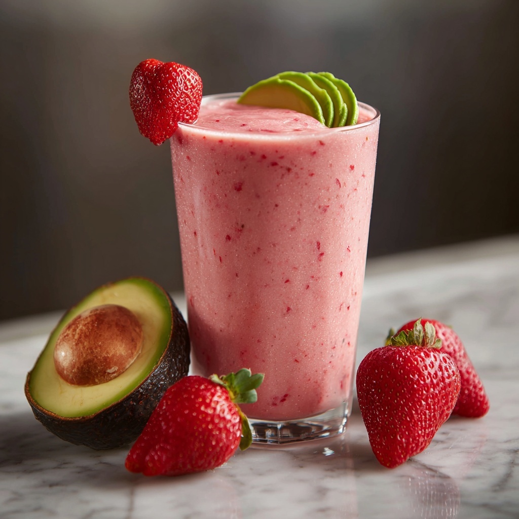 Strawberry Avocado Smoothie - Recipe Image