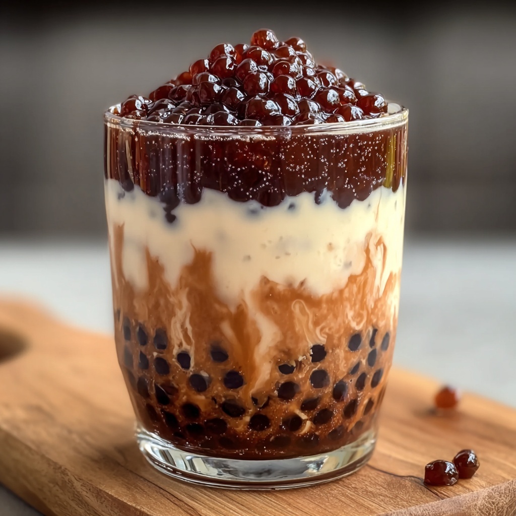 Cozy Creamy Red Bean & Black Sesame Milk Tea Bliss - Recipe Image