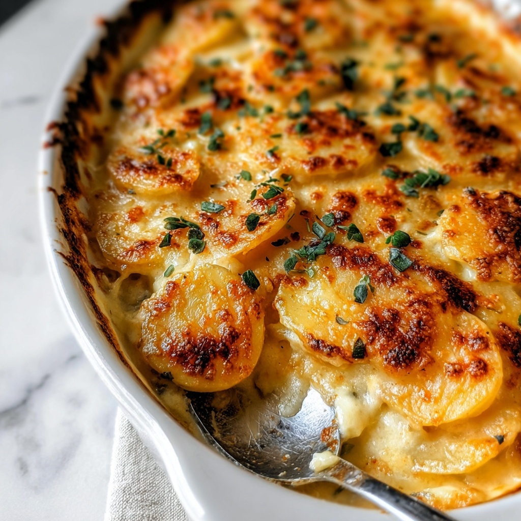 Dad’s Creamy & Cheesy Au Gratin Potatoes Recipe - Recipe Image