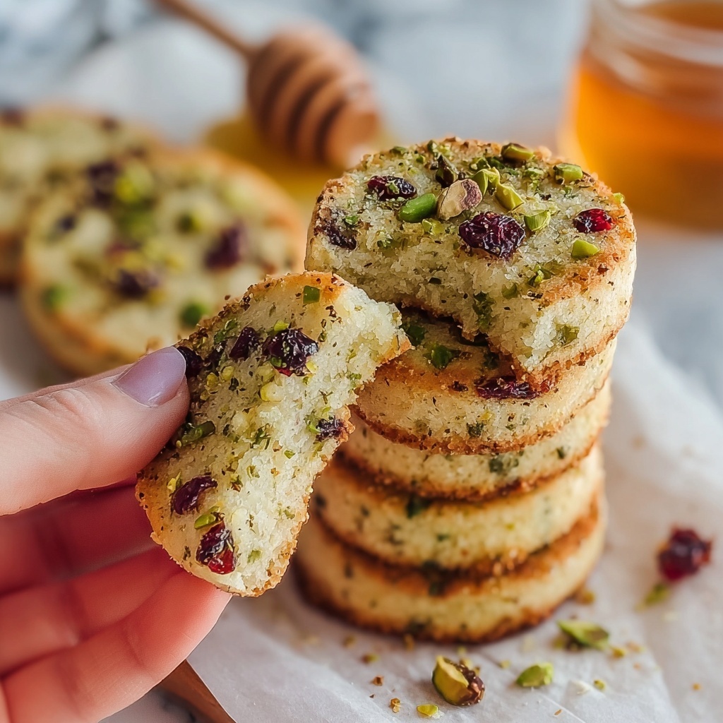 Salty Smoked Pistachio and Honey Shortbread Cookies Recipe - Recipe Image