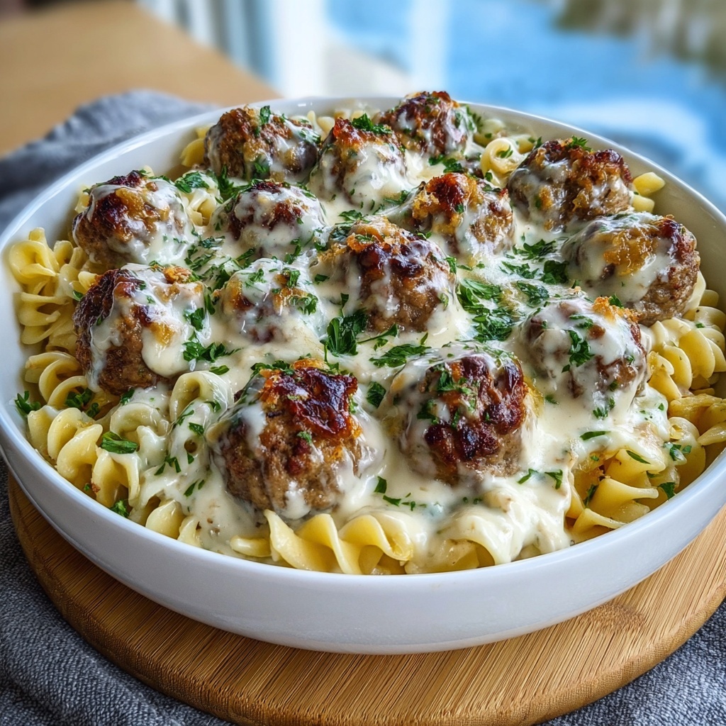 Swedish Meatball Pasta Bake Recipe - Recipe Image