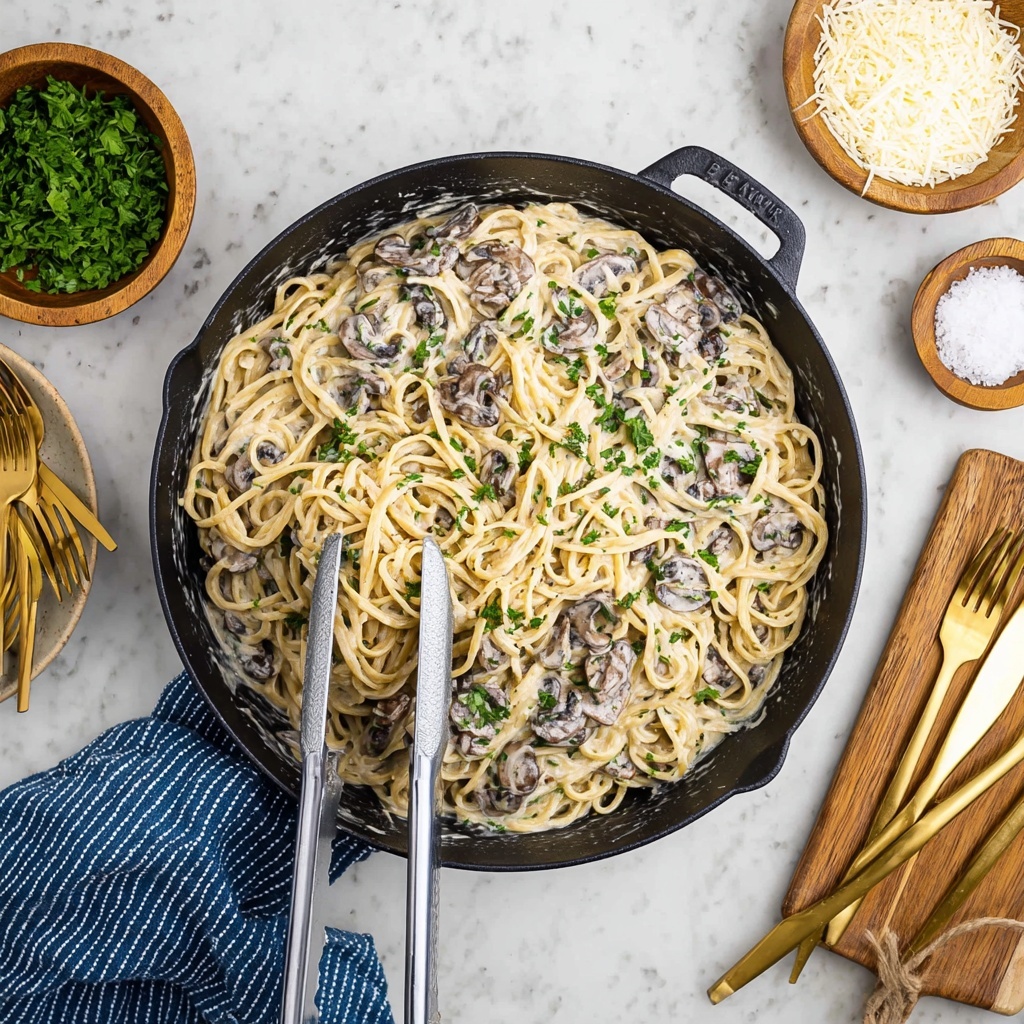 Creamy Mushroom Pasta Recipe - Recipe Image
