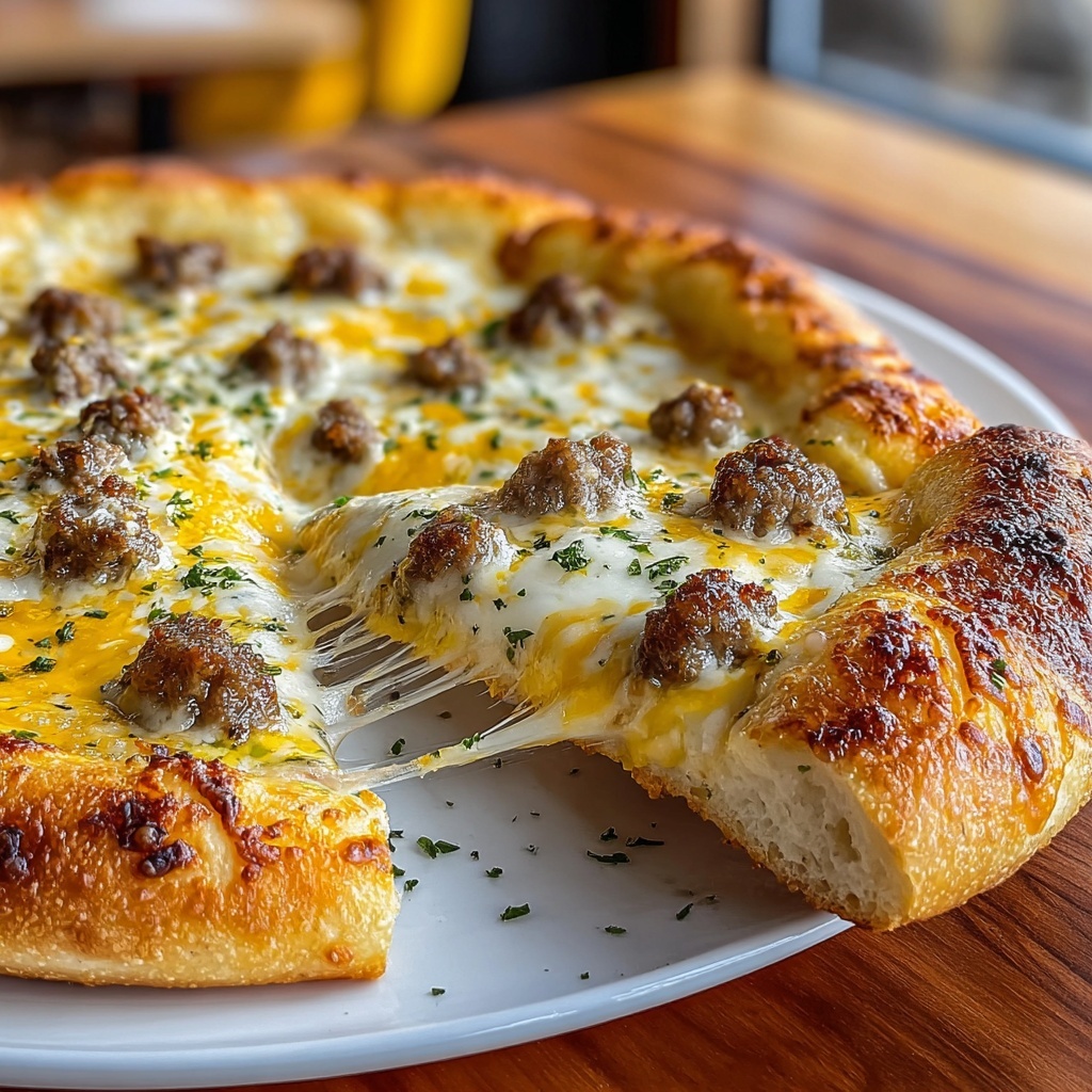 Sausage Gravy Crescent Roll Breakfast Pizza Recipe - Recipe Image