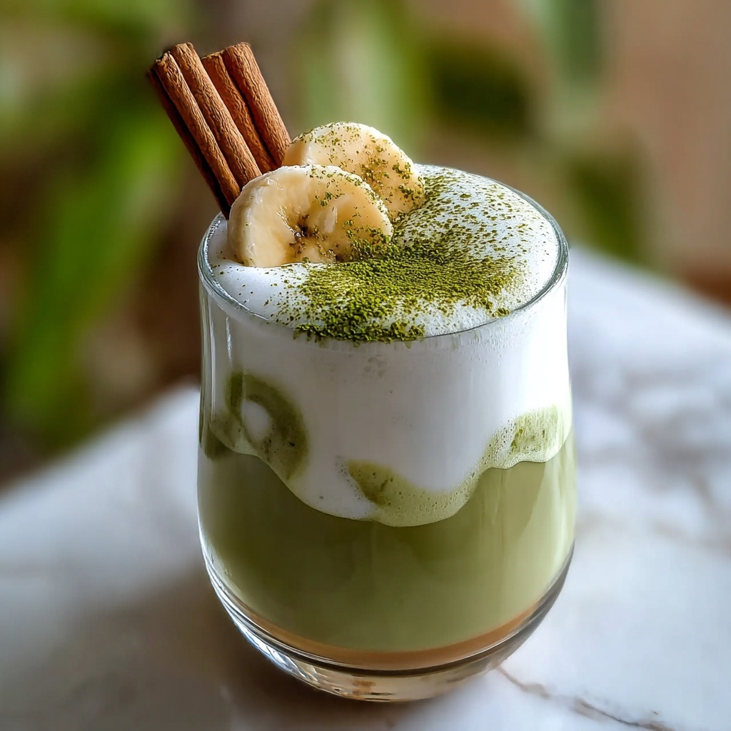 Creamy Easy Banana Matcha Latte for a Refreshing Boost Recipe - Recipe Image