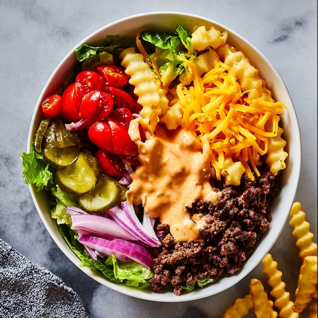 Cheeseburger Bowls with Copycat Big Mac Sauce Recipe - Recipe Image