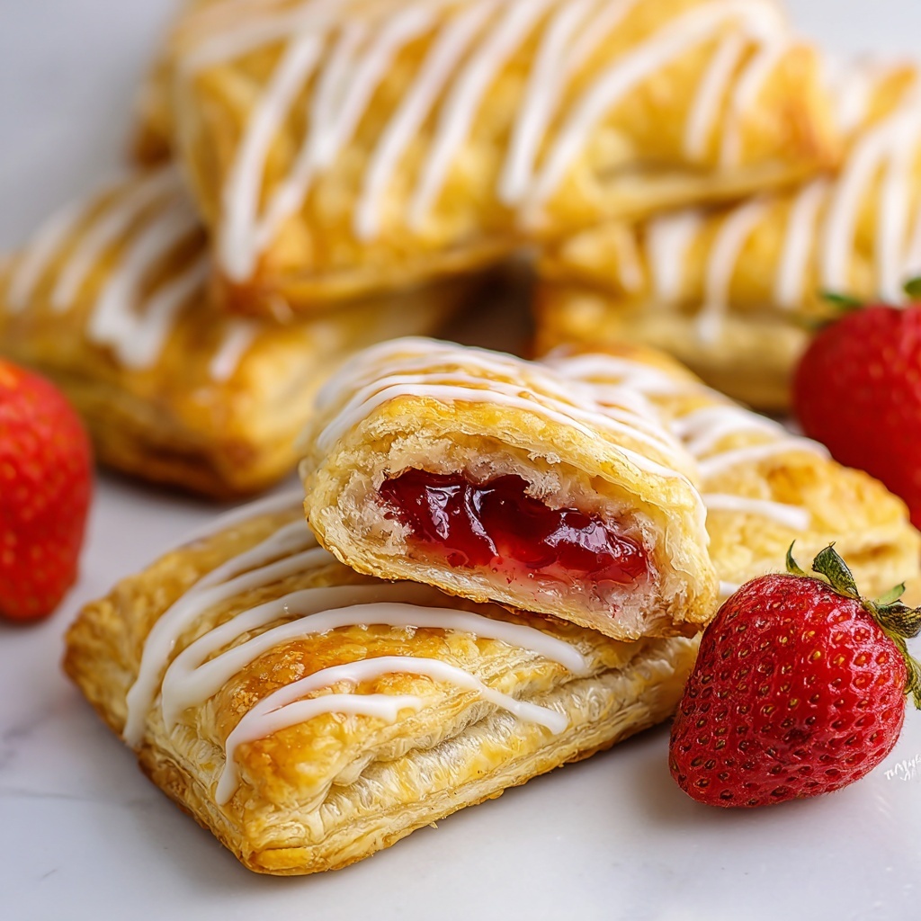 Easy Strawberry Toaster Strudels with Icing Recipe - Recipe Image