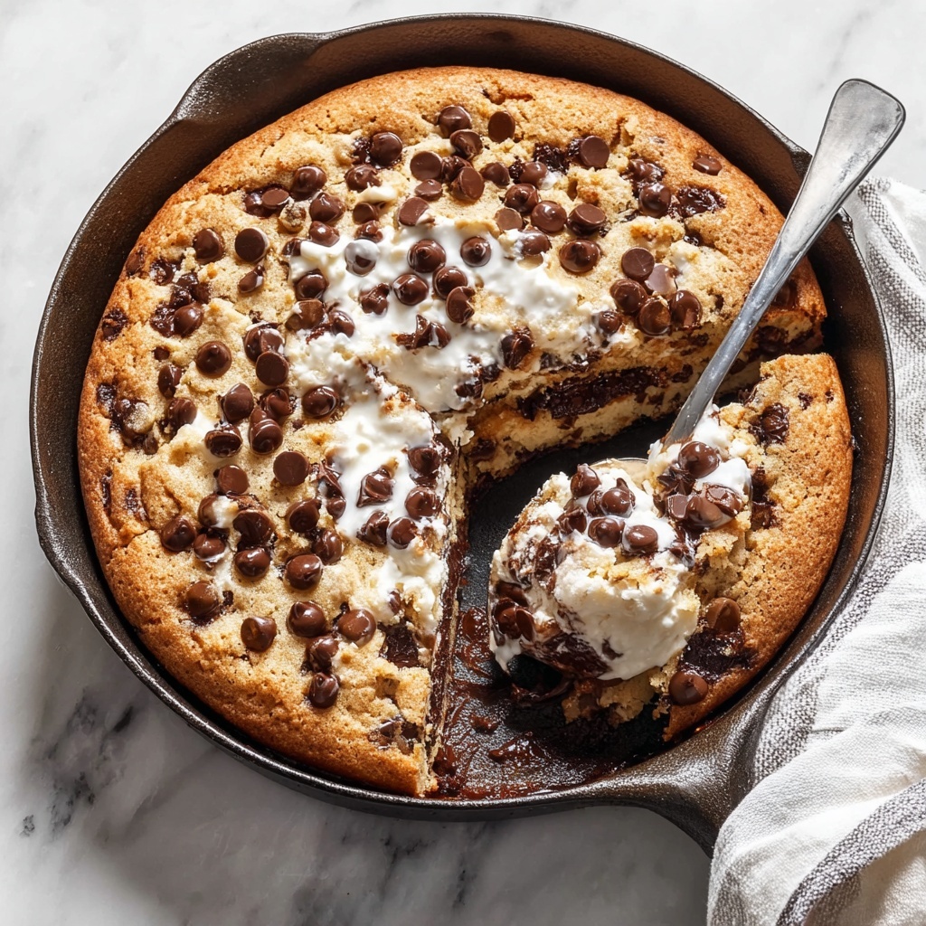 Chip Skillet Cookie with Cheesecake Filling Recipe - Recipe Image