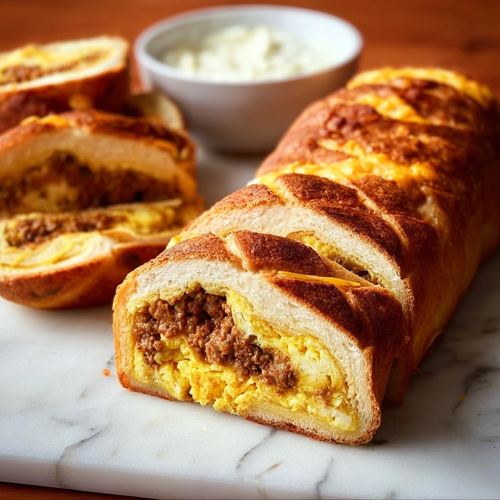Breakfast Sausage and Egg Stromboli Recipe - Recipe Image