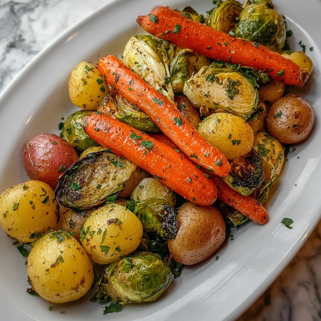 Cowboy Butter Roasted Vegetables: Crispy, Creamy Bliss! Recipe - Recipe Image