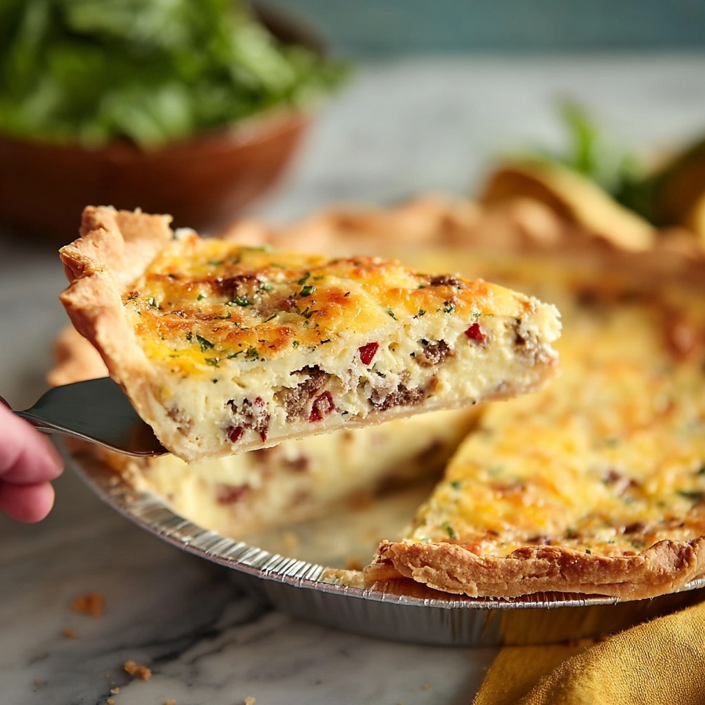 Bacon and Pimento Cheese Quiche Recipe - Recipe Image
