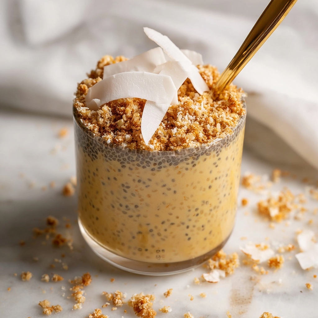 Mango Lassi Chia Pudding with Sticky Walnut Crumble Recipe - Recipe Image