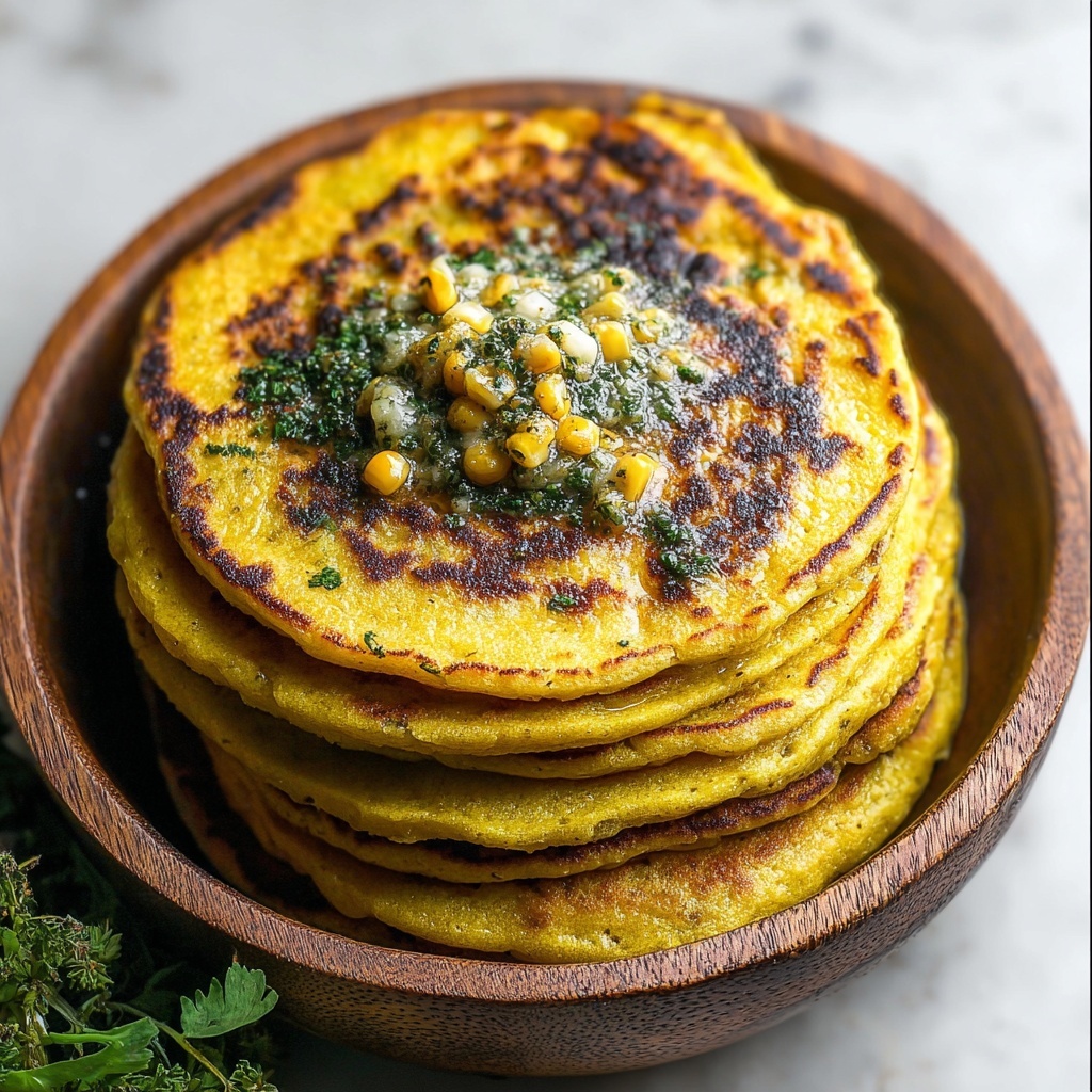 Venezuelan Sweet Corn Cachapas: Melt-in-Your-Mouth Delight Recipe - Recipe Image