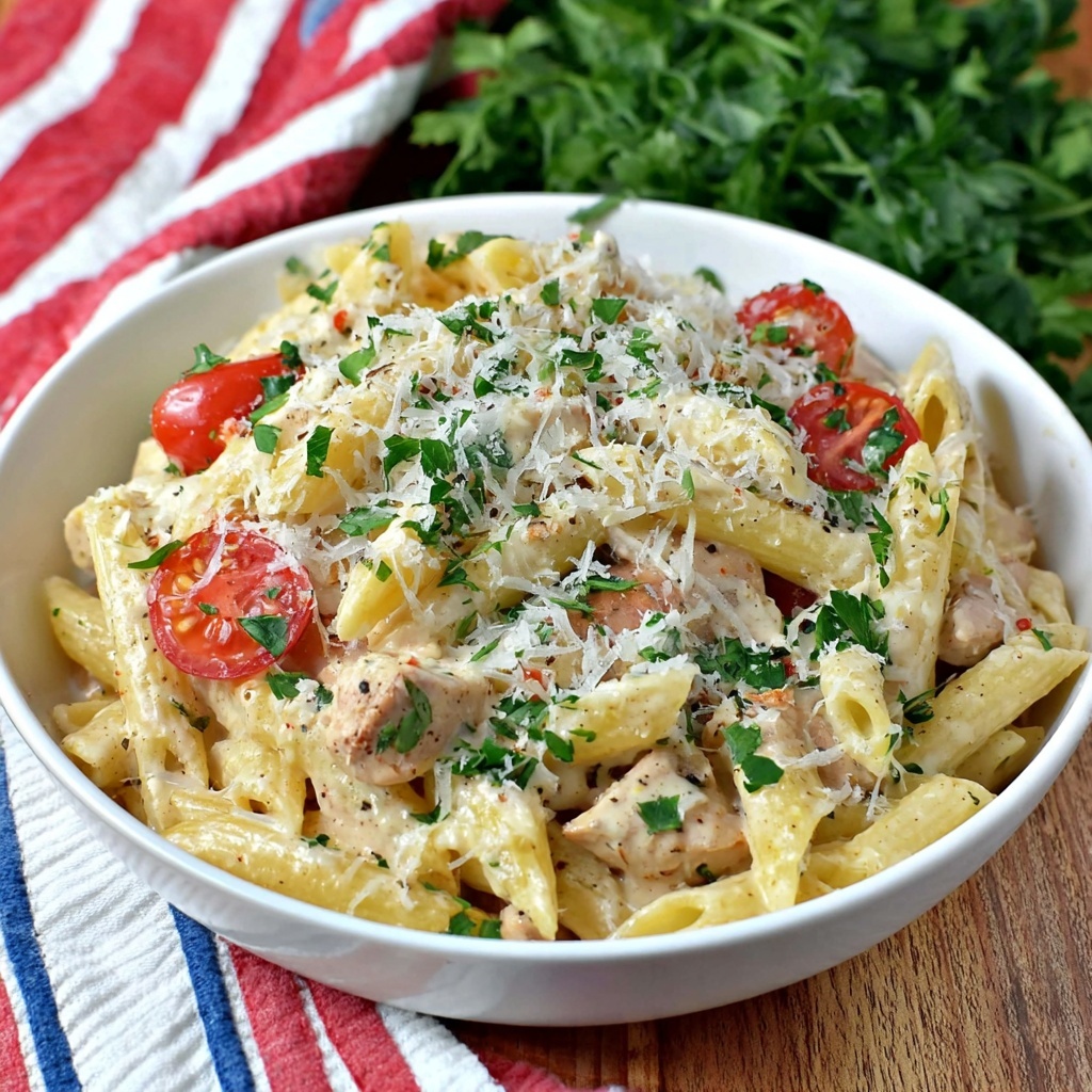 Baked Boursin Cajun Chicken Pasta Recipe - Recipe Image
