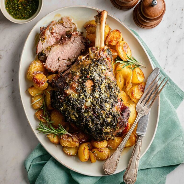 Roast Leg of Lamb with Garlic and Herbs Recipe