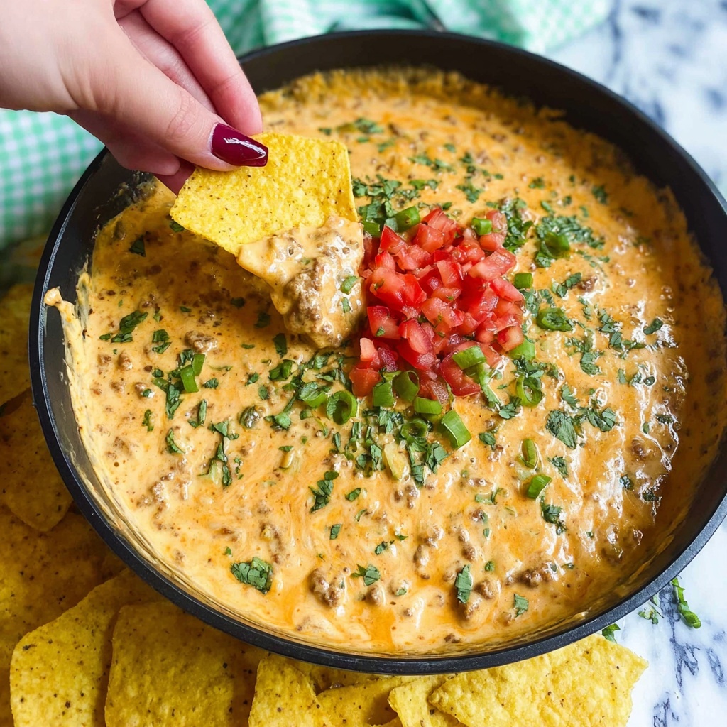 Rotel Dip with Ground Beef and Velveeta Recipe - Recipe Image