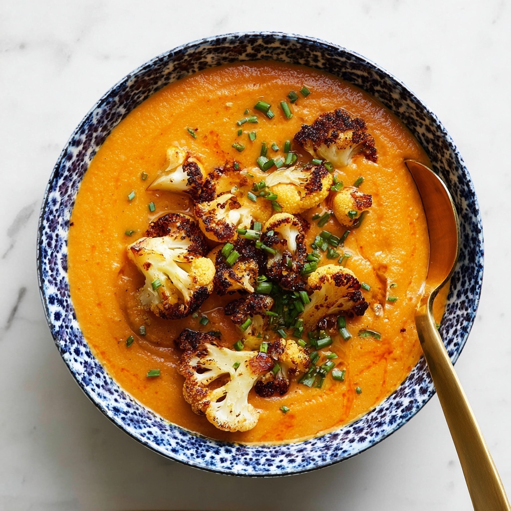 Sweet Potato Soup with Roasted Cauliflower Crumbles Recipe - Recipe Image